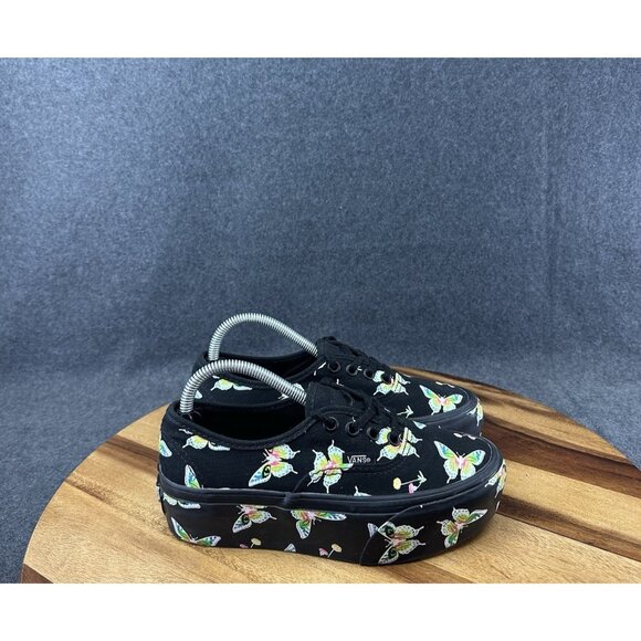 Vans Stackform Glow In The Dark Morph Butterflies Platform Sneaker Black Women 5 - Picture 1 of 10